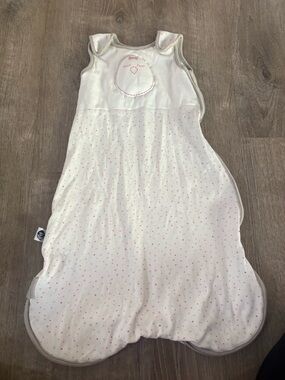 Nested Bean. Weighted Pink Dot Sleep Sack Baby - Soft Sleeveless Sleep Bag.